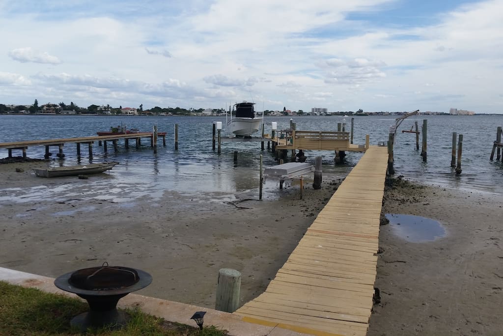 Private dock with seating area