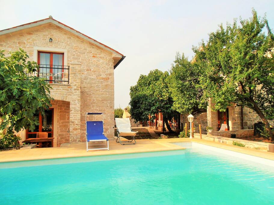Foto di insieme con piscina