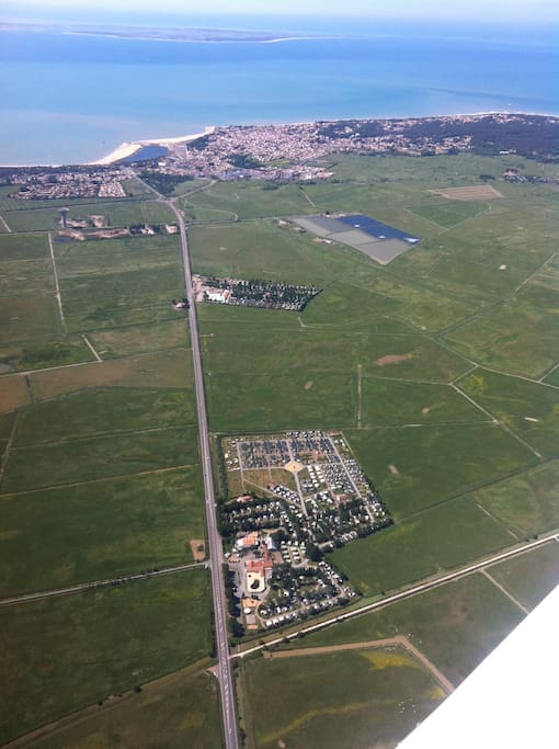 vu aérienne du camping