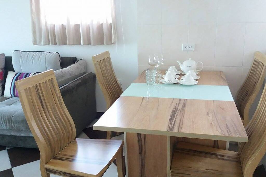 Inviting dining area.