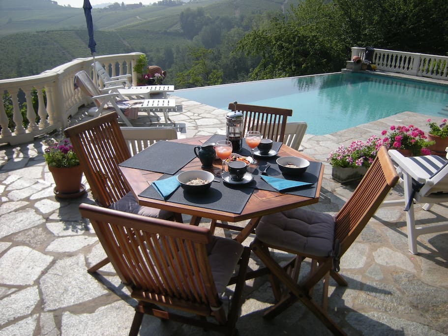 Breakfast by the pool