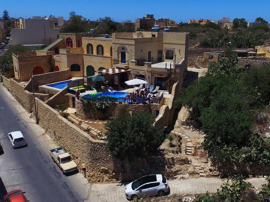 Arial view of the house