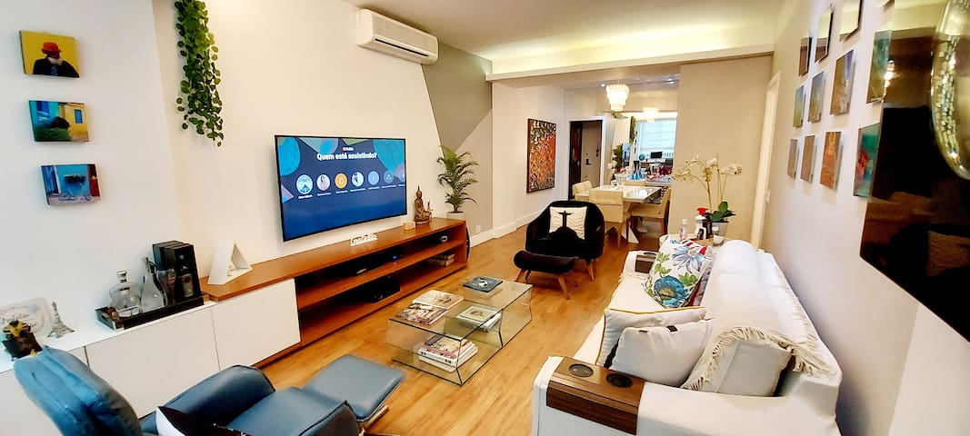 🔵 AP IPANEMA 90m2, 2 QUARTOS, 2 QD PRAIA, C/ VAGA