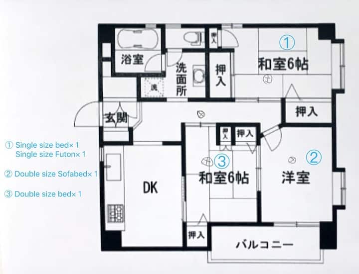 #Cozy#chukagai#stn 5min Walk#max6 - 横浜市