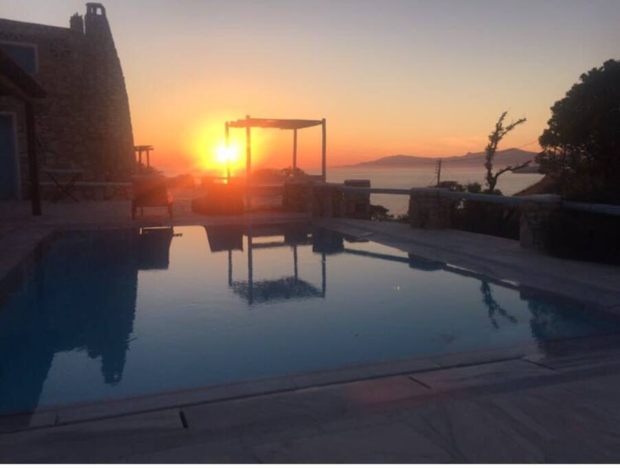 Outdoor Pool Area - Sunset View