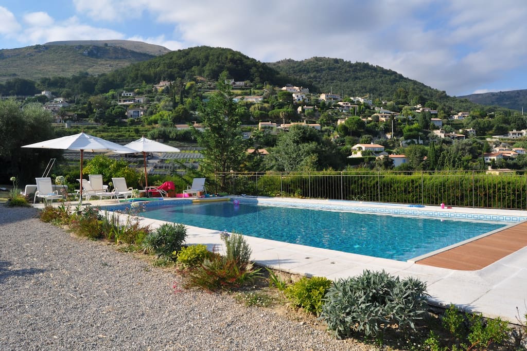 piscine avec vue montagne