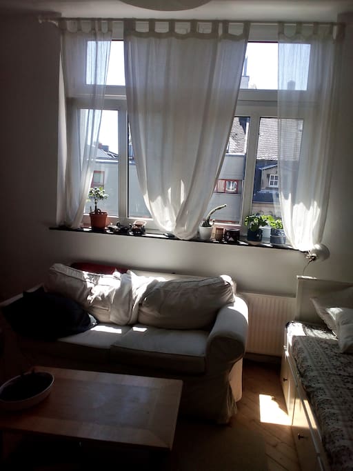 The second sofa in the living room.
