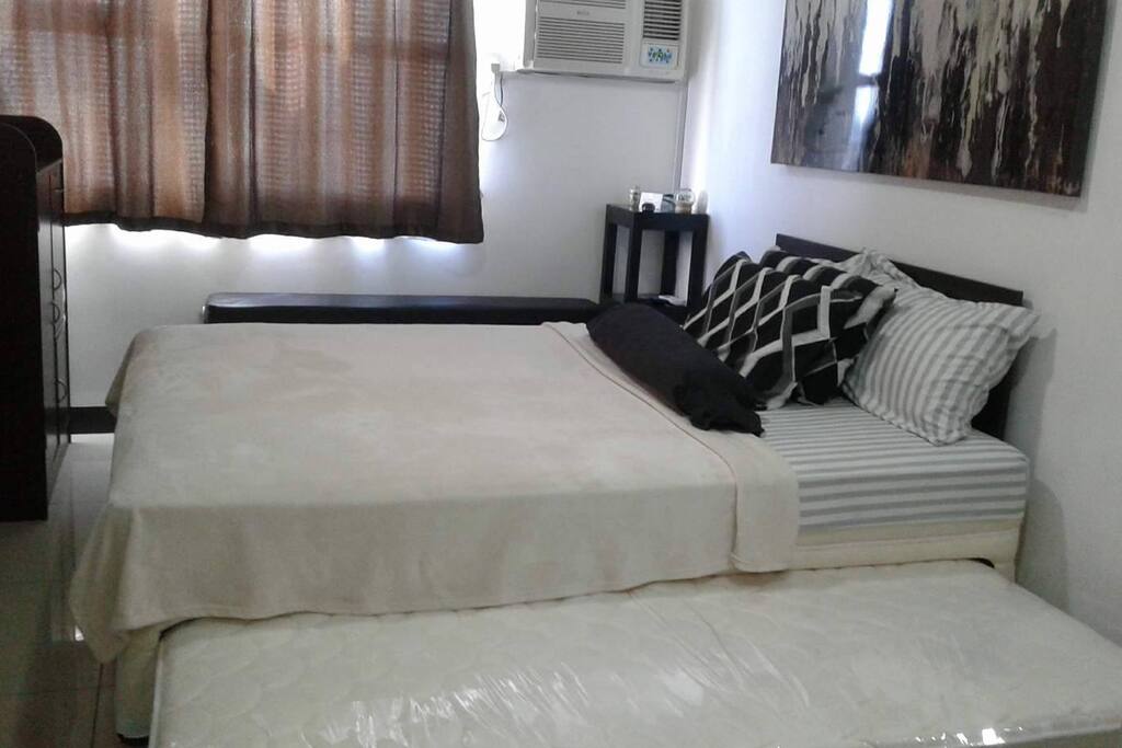 With double size pull out bed