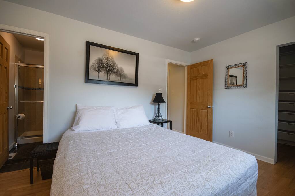 Master bedroom with ensuite bathroom