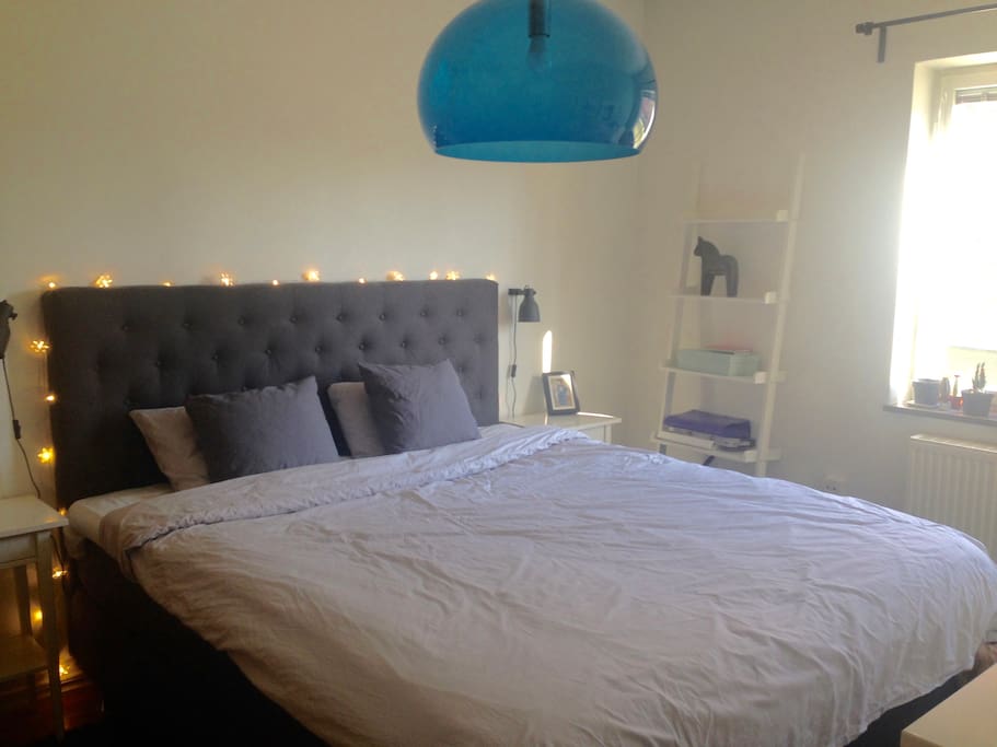 Bedroom with double bed.