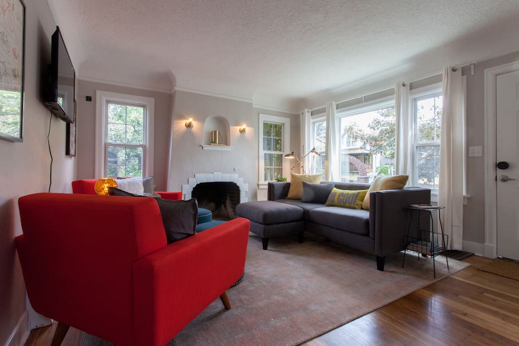 Comfy and cozy living room with plenty of seating for your whole family!
