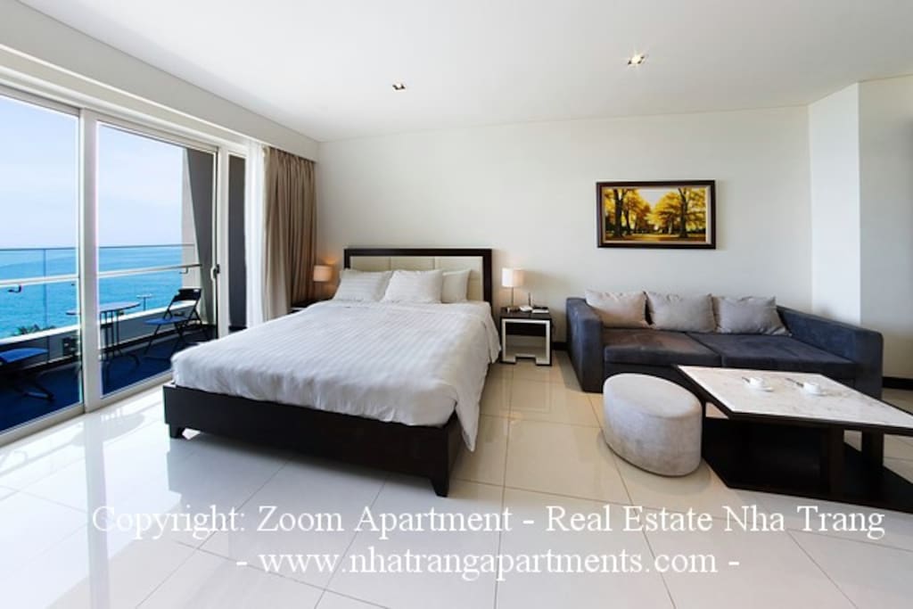 The apartment is 65sqm. Front seaview. Front private beach