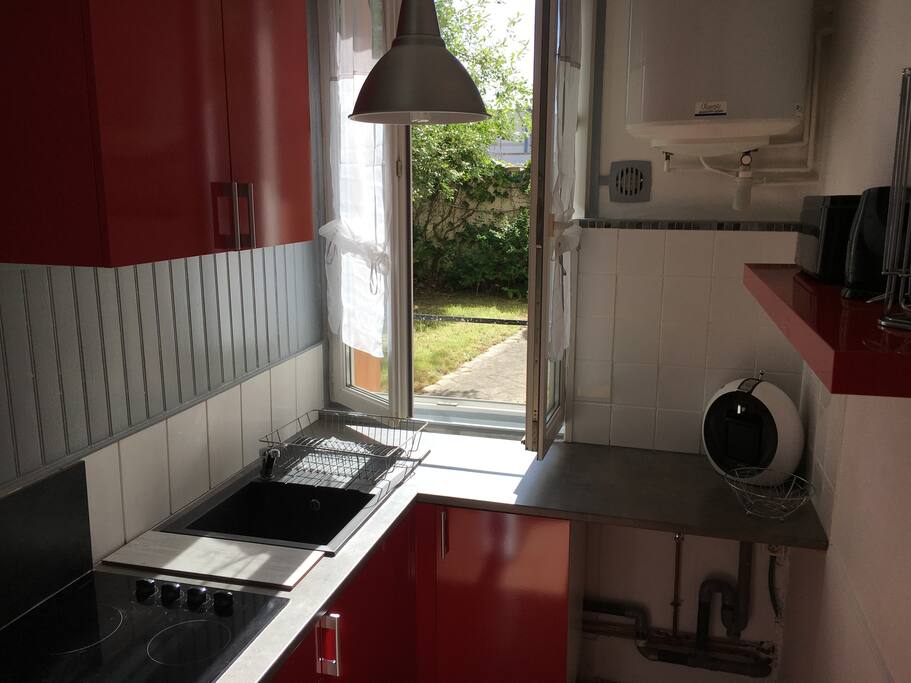 Cuisine vue sur jardin