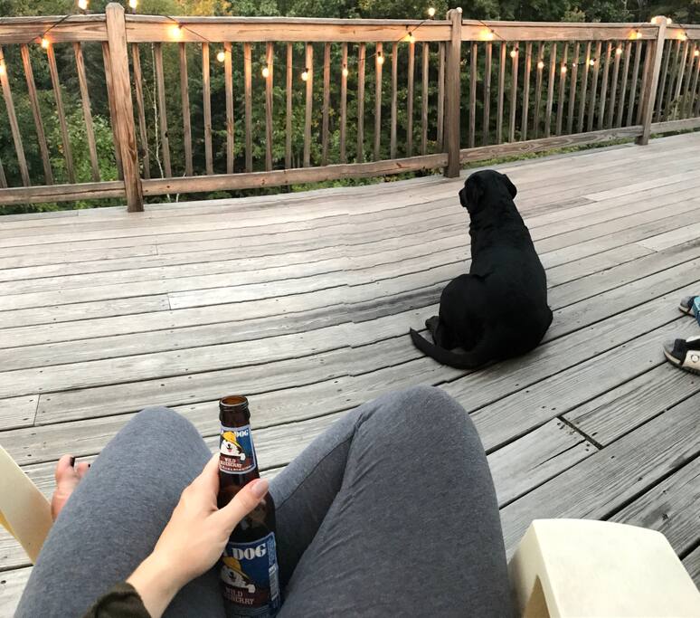 HUGE furnished and lit deck for grilling or chilling