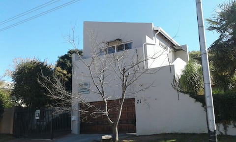 Cosy, modern and central, with a stunning view.