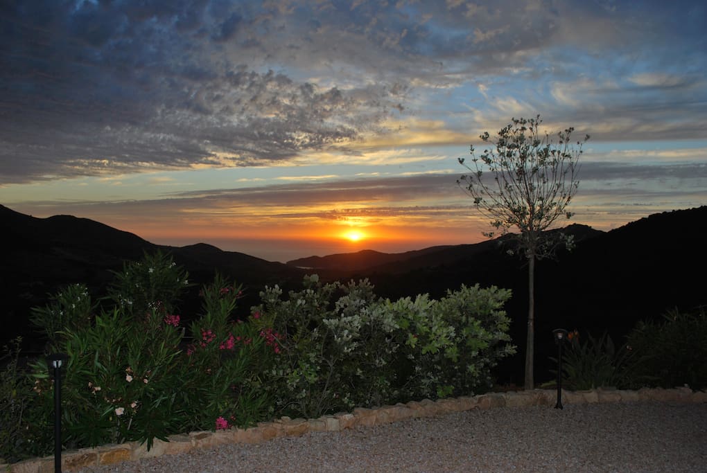 Vue de votre studio au coucher du soleil