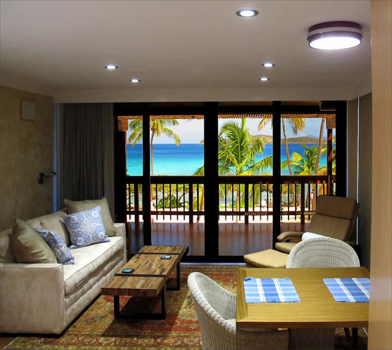 Main Living Area with pullout couch and dining for 4