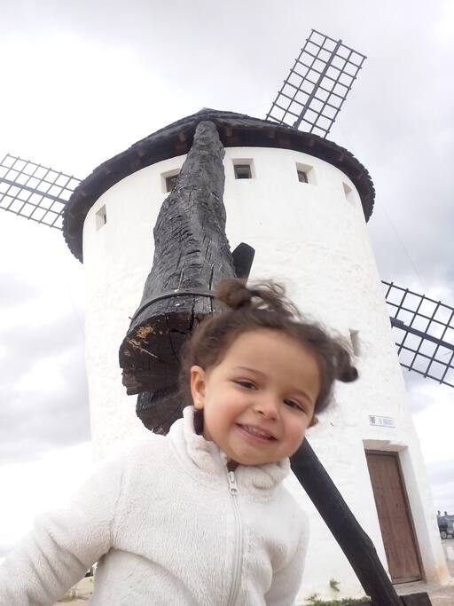 A mi hija Malena le encantan los molinos!