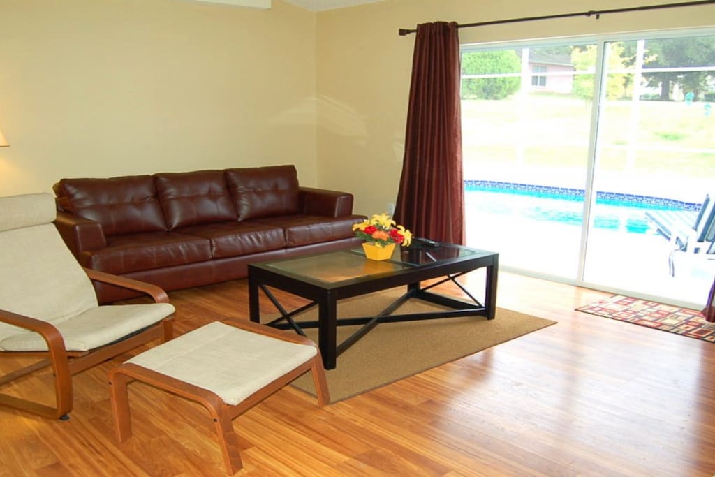 Lounge with access to the pool area
