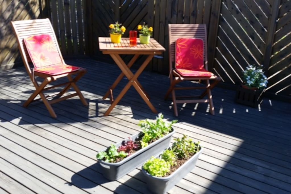 You can enjoy your coffee, meal or just relax on the large outdoor patio!