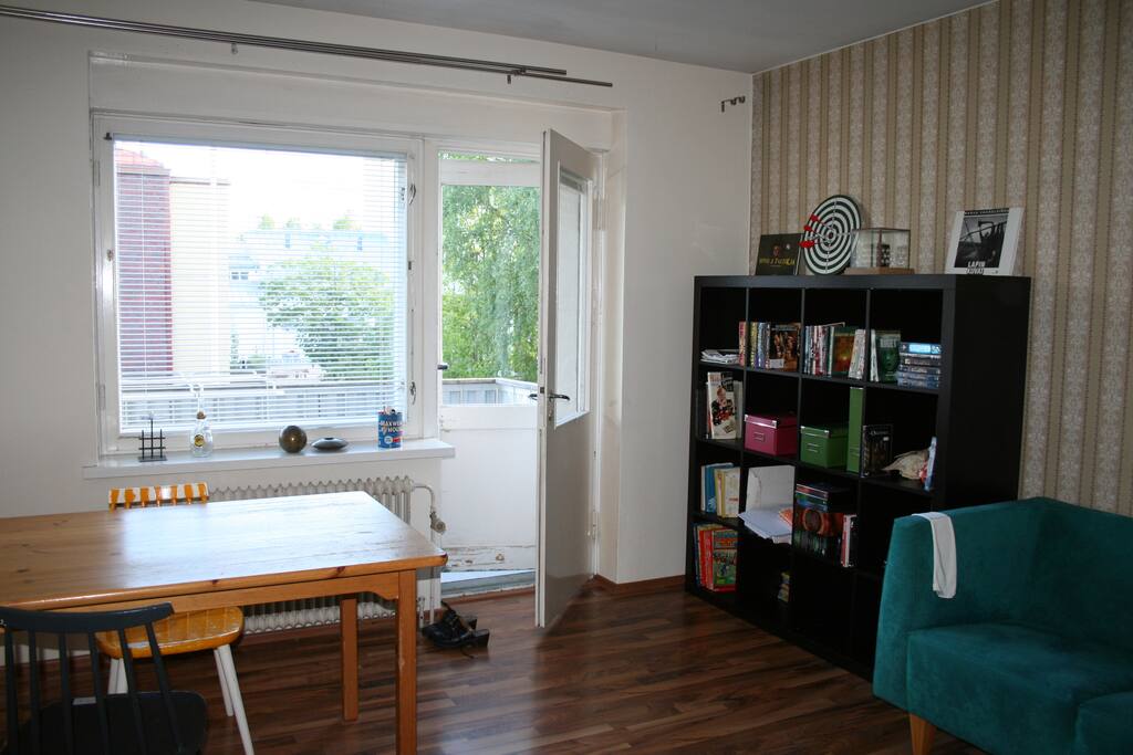 Living room with balcony