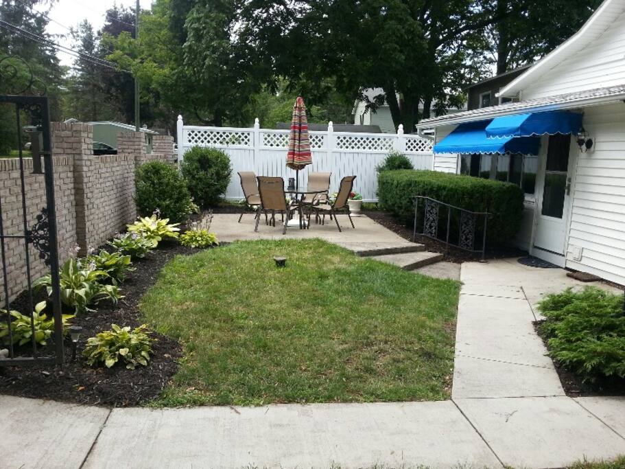 the back yard
