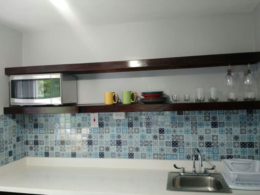 Kitchenette includes 2 burner cooktop