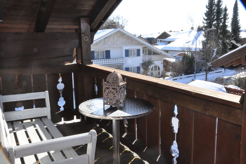Sitzplatz auf dem Balkon