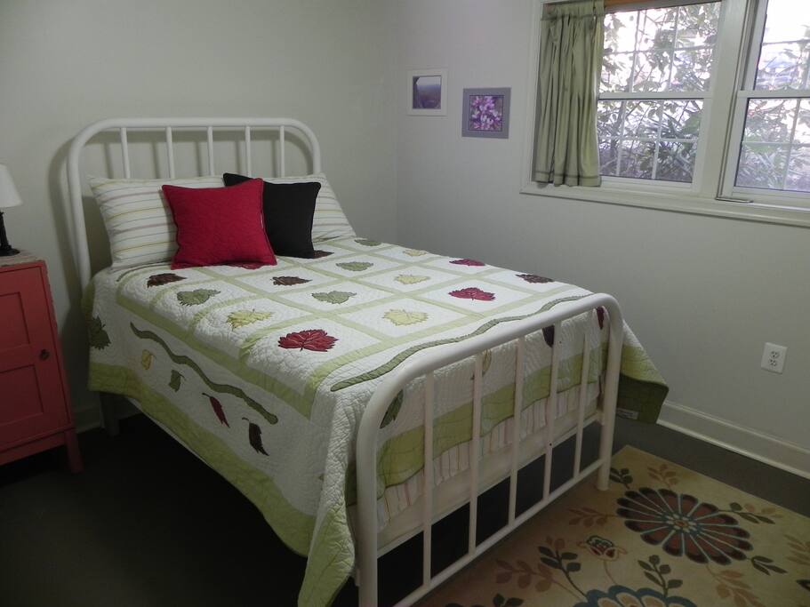Full size antique cast iron bed.