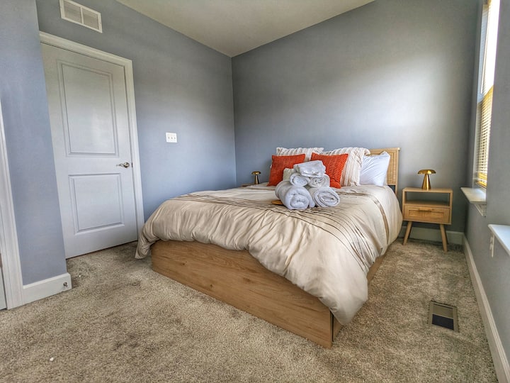 Sweet dreams await in this cozy haven, where simplicity meets comfort. -RentWithJovan