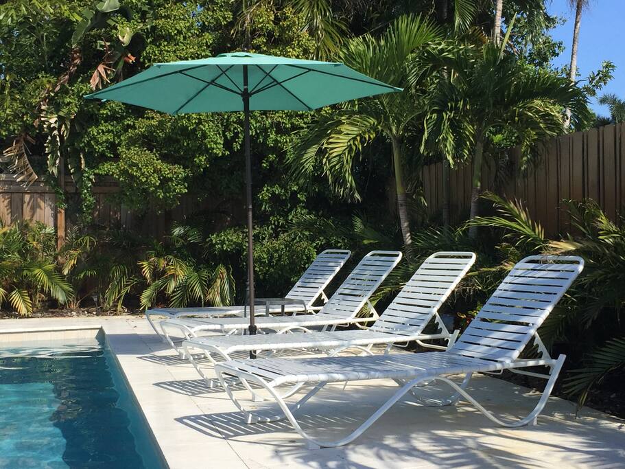 Relaxing area with umbrella