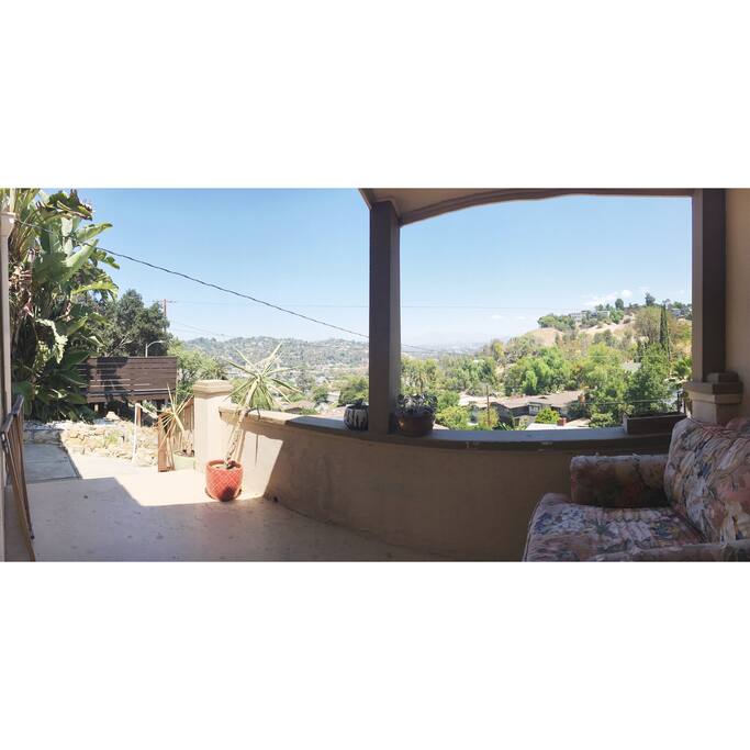 View from the porch. Great spot for some morning coffee and a book.