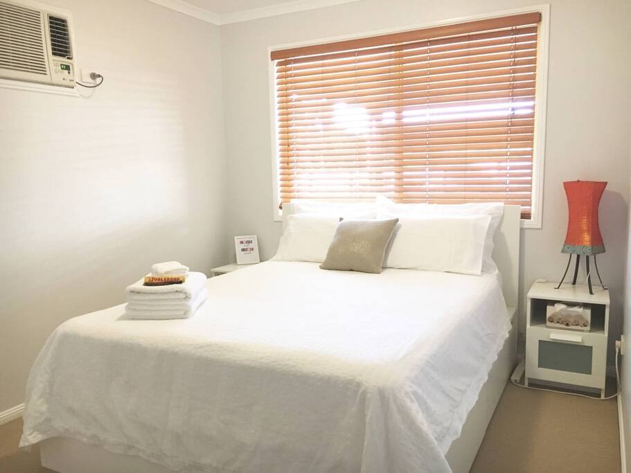 Bedroom 1 with Queen size bed.