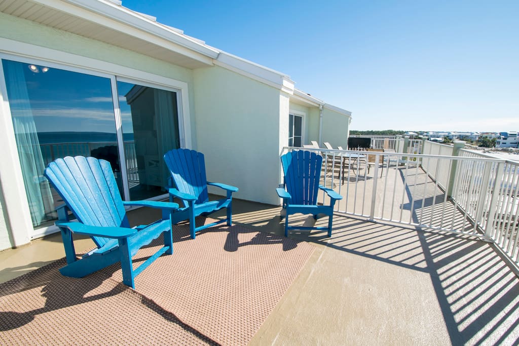 Chair, Furniture, Balcony, Boardwalk, Deck