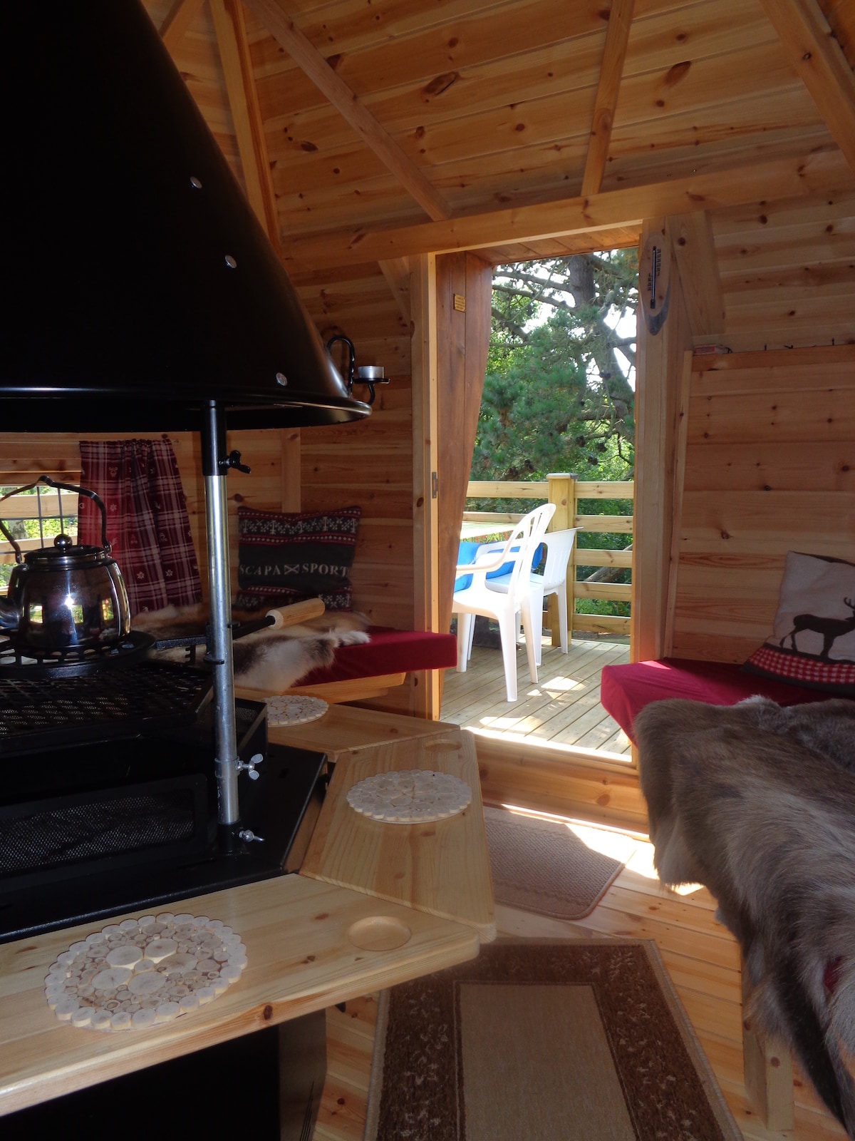 Patio seen from Lodge