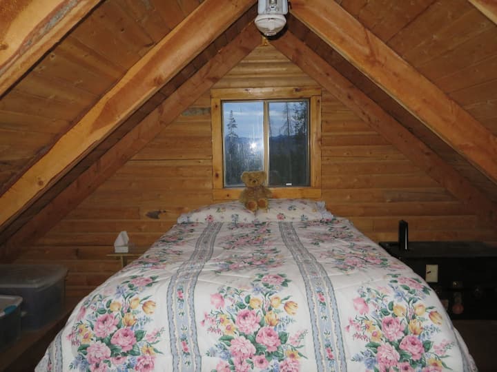 Queen sized bed in upstairs master bedroom