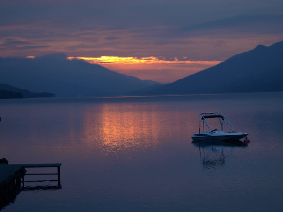 a calm evening outside the clachan