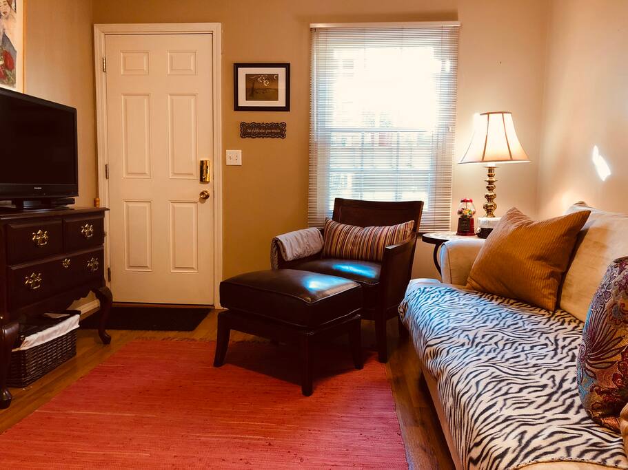 Living space with cable TV