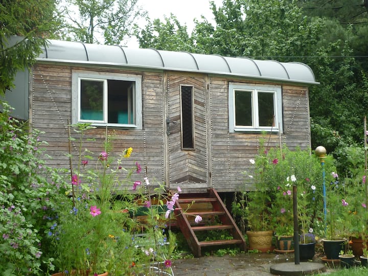 Romantischer Zirkuswagen im Garten Tiny houses for Rent