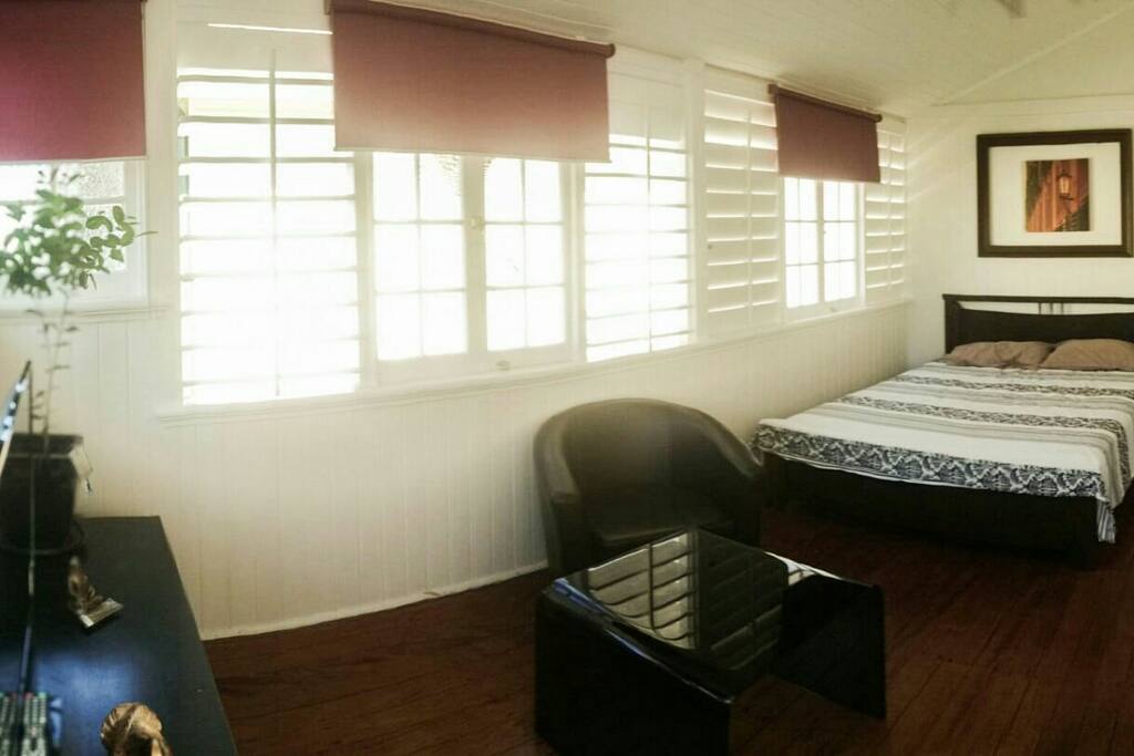 Your comfortable queen bed.