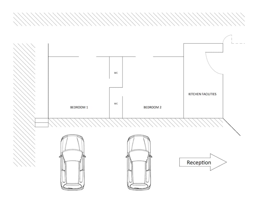 open plan of building.