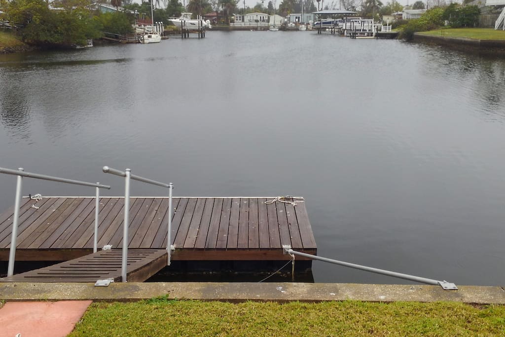 Dock for swimming or to tie up your 30ft or smaller boat!