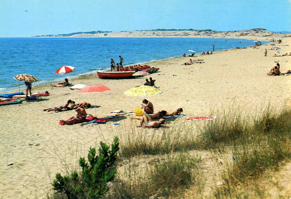 sandy beach 150 meters to the right