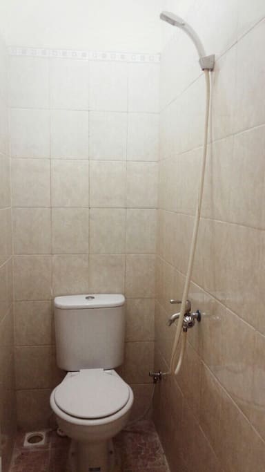 The private bathroom.