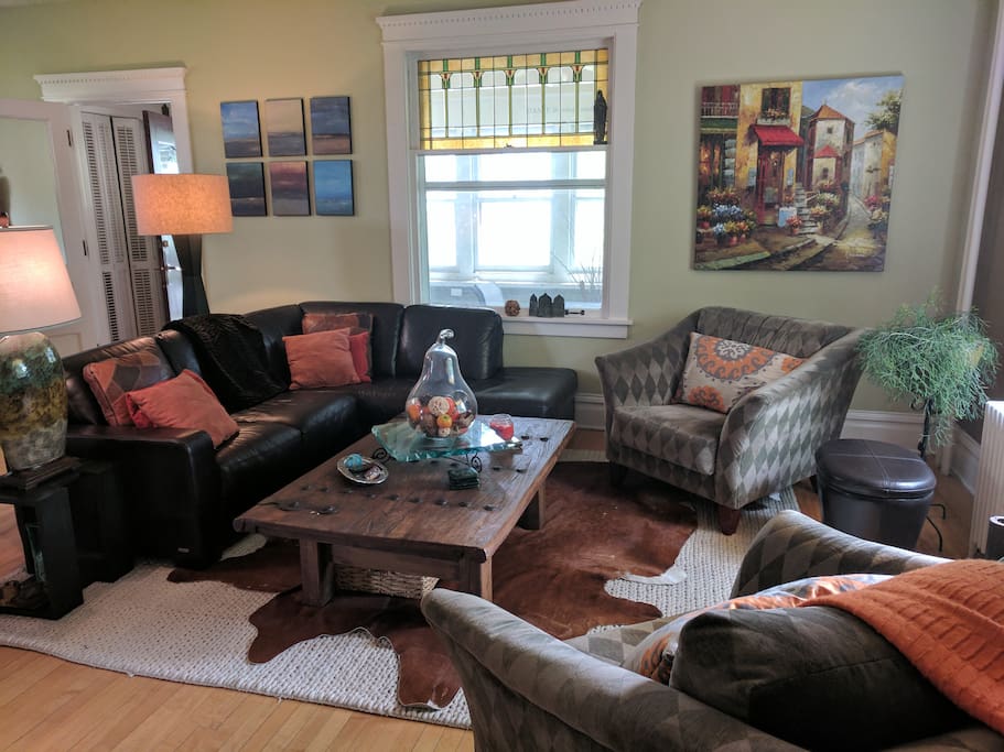 Living room rustic modern