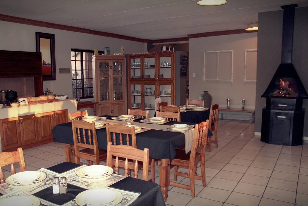 Kitchen area where dinner and breakfast is served