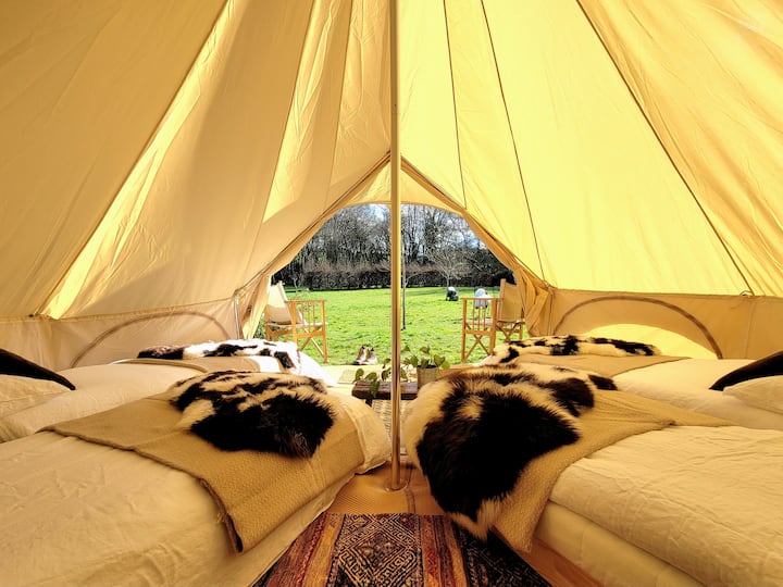 Luxury Sustainable Bell Tent Hire - Lostwithiel