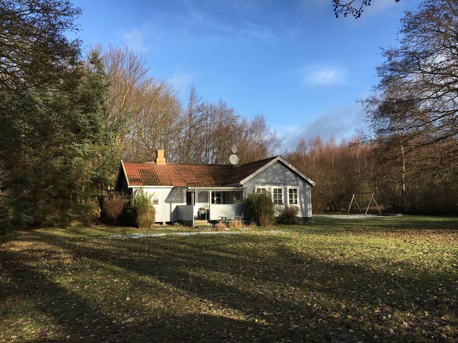 Huset en kølig vinterdag