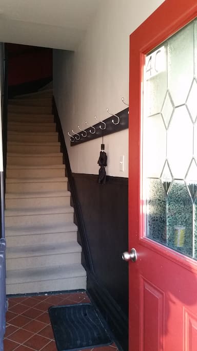 This way to your cozy apartment.