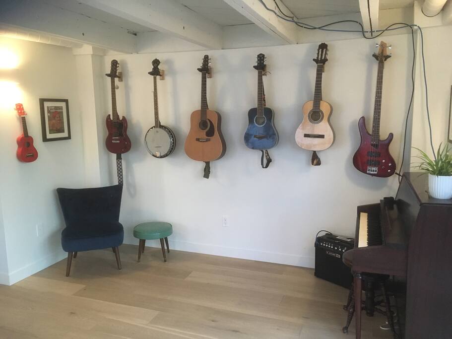 Music corner - feel free to play any of the instruments!